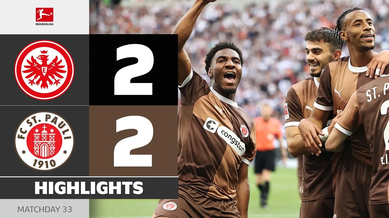 Survie des yeux de Saint-Pauli! | Eintracht Frankfurt – St. Pauli | Faits saillants | MD 33 – Bundesliga 2024/25