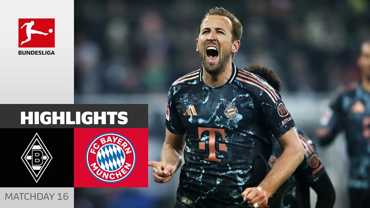 Un autre de Kane ! | Borussia M’gladbach – FC Bayern Munich 0-1 | HL | MD16 – Bundesliga 24/25