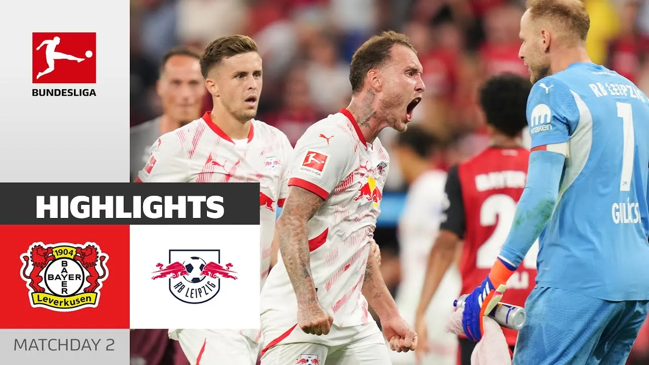 C’est arrivé ! Leipzig bat le champion ! | Bayer Leverkusen – RB Leipzig 2-3 | Faits saillants | MD2