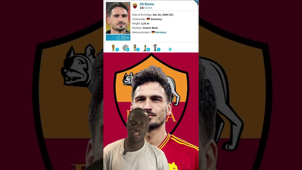 Matt Hummels á l’AS Roma! #asroma #asromanews #seriea #bundesliga #dortmund #hummels #transfernews