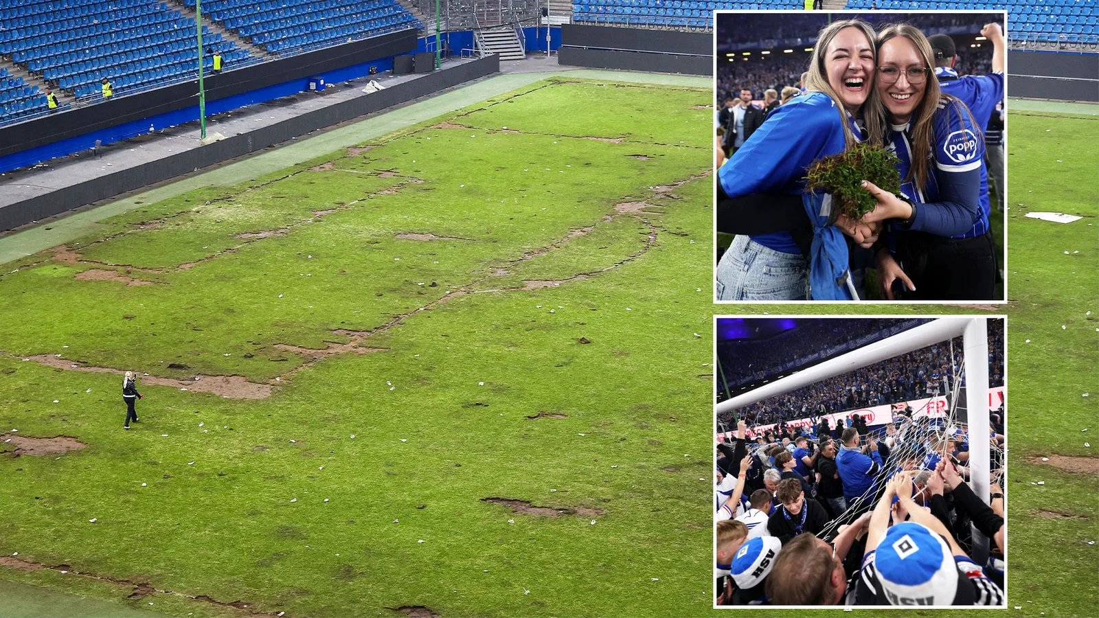 Les photos de choc montrent l’horreur des conséquences de l’invasion de pitch de Bundesliga qui a laissé 25 à l’hôpital et aux fans se battant pour leur vie
