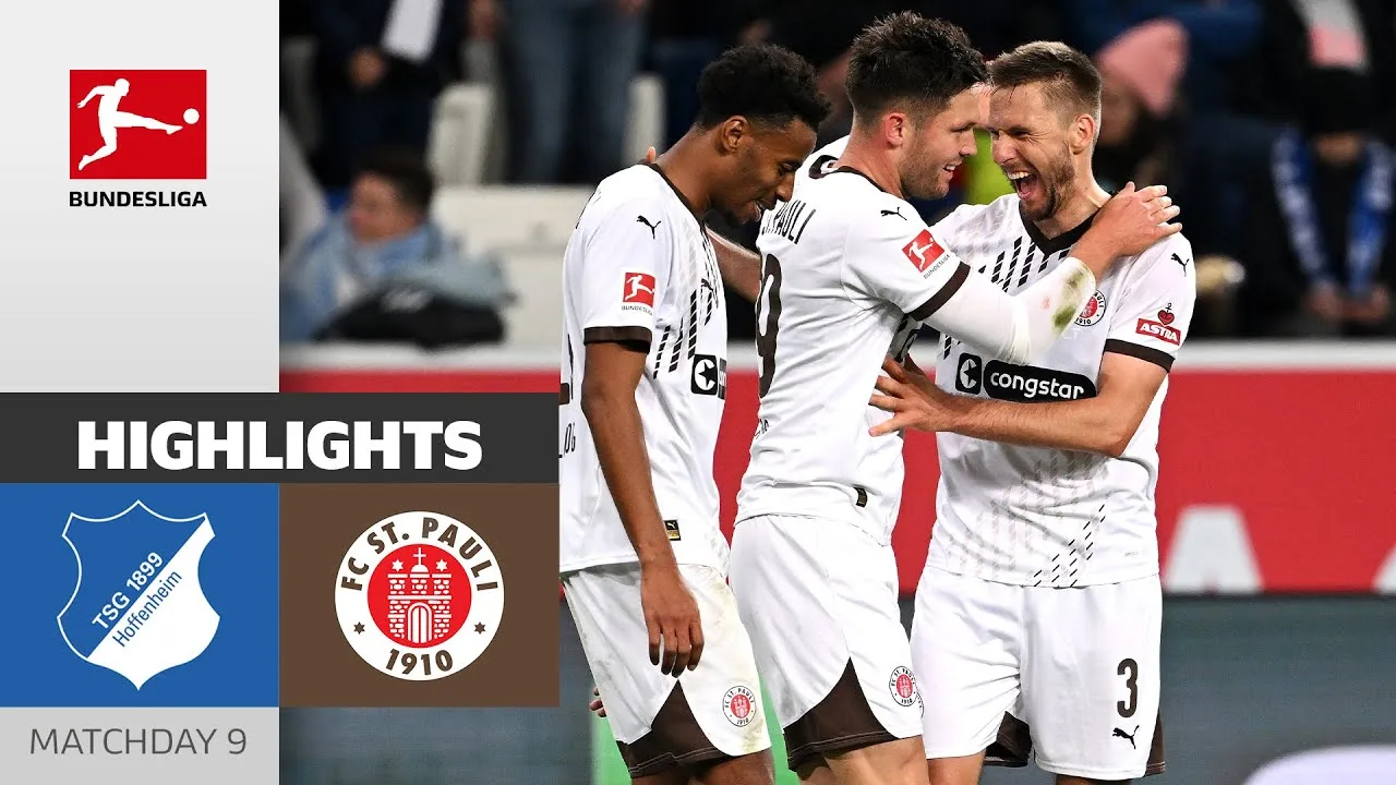 St. Pauli remporte de GROS POINTS ! | TSG Hoffenheim – FC St.Pauli 0-2 | Faits saillants | Journée 9 – BULI