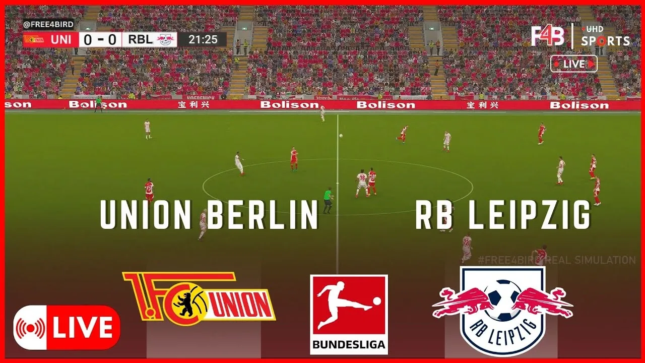 Union Berlin contre RB Leipzig Live | Bundesliga 24/25 | Simulation et résultat en direct #Germany