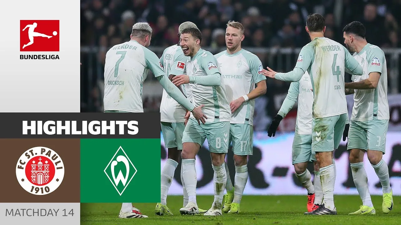 Victoire à l’extérieur à Hambourg ! | FC St. Pauli – SV Werder Brême 0-2 | Faits saillants | 14e journée – Bundesliga