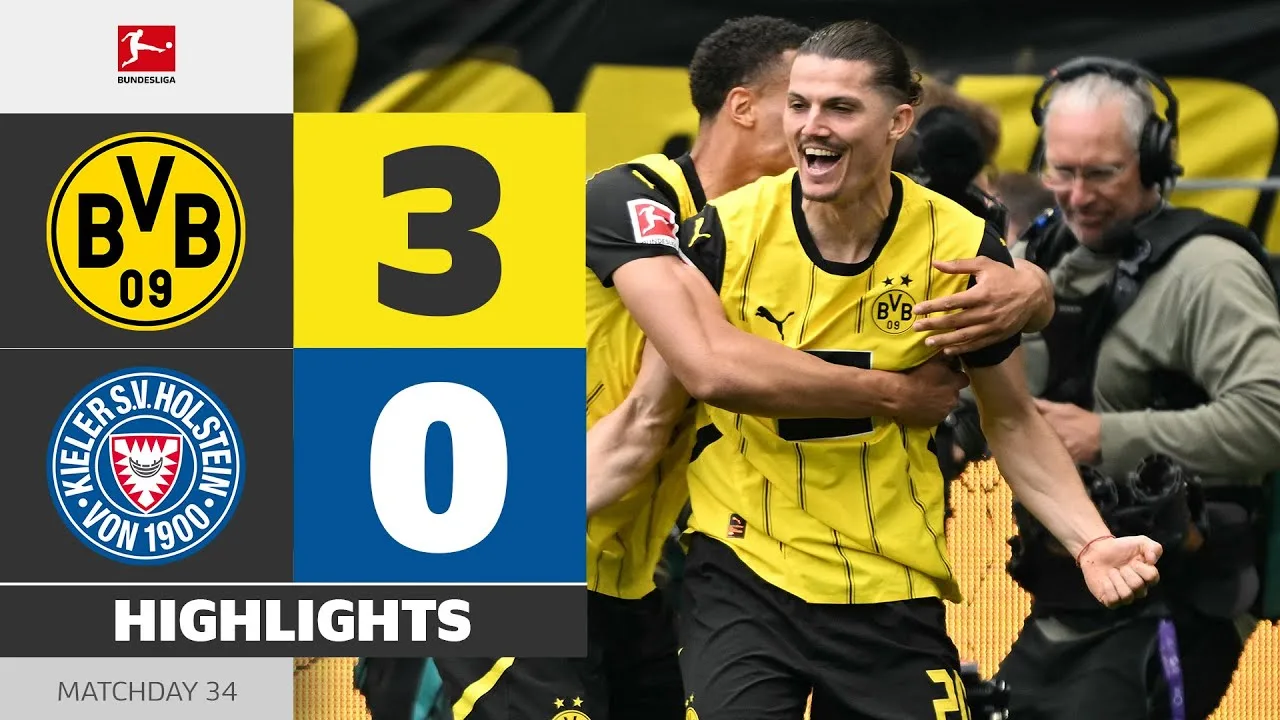 Sécurisé l’endroit! | Borussia Dortmund – Holstein Kiel | Faits saillants | Matchday 34 – Bundesliga 24/25