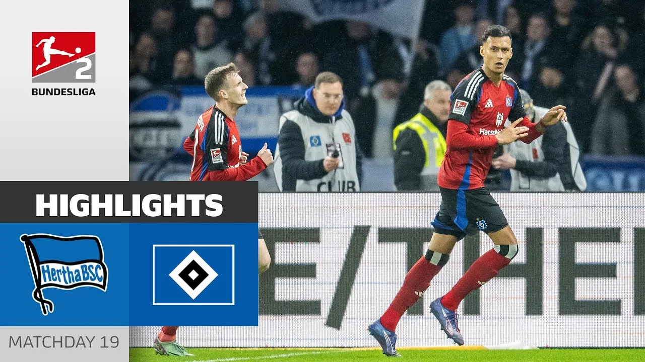 Hambourg juste imparable! | HERTHA BSC – HAMBURGER SV 2-3 | Faits saillants | Matchday 19 – Bundesliga 2