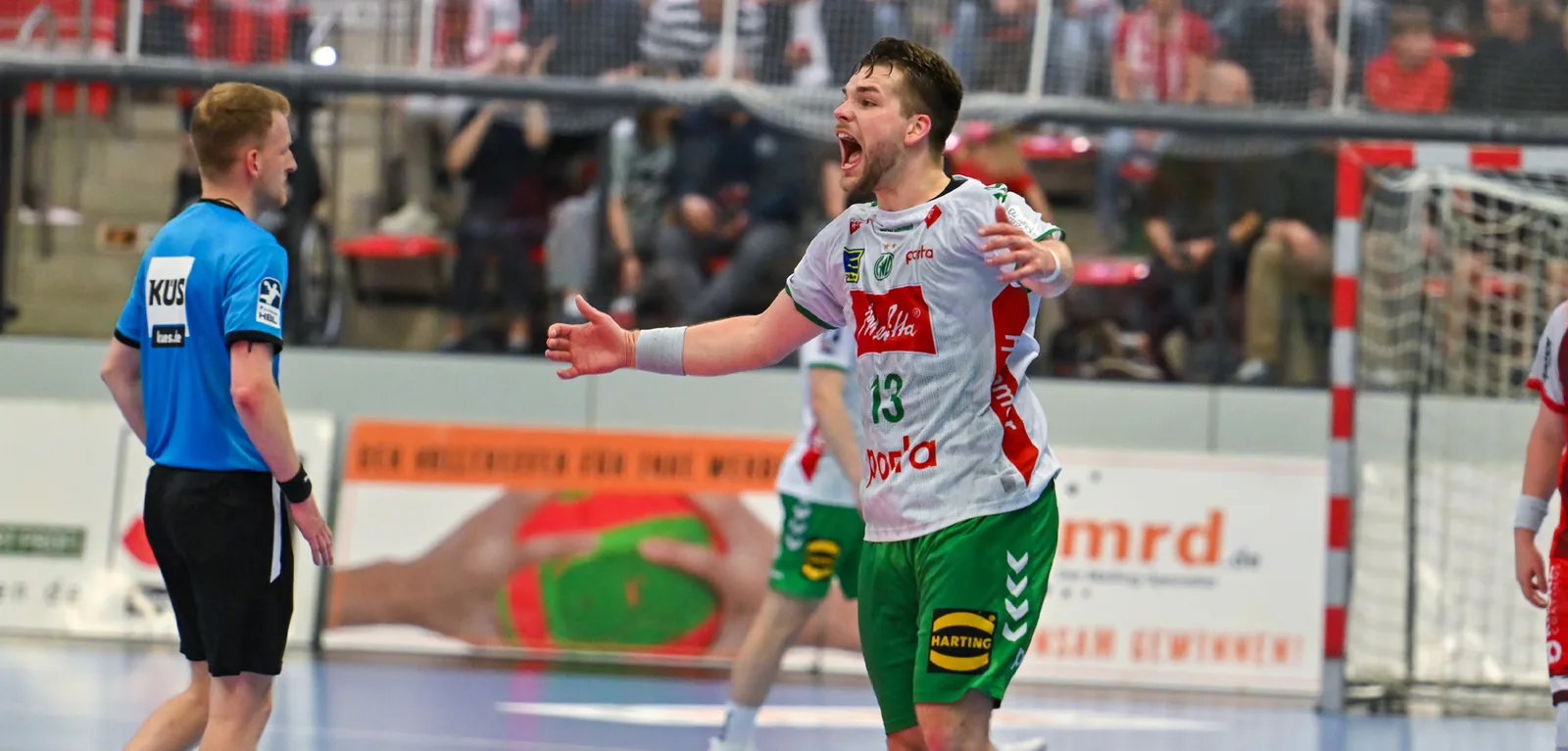 Ascension: GWD Minden réussit à gagner et à grimper vers le Daikin Handball Bundesliga!