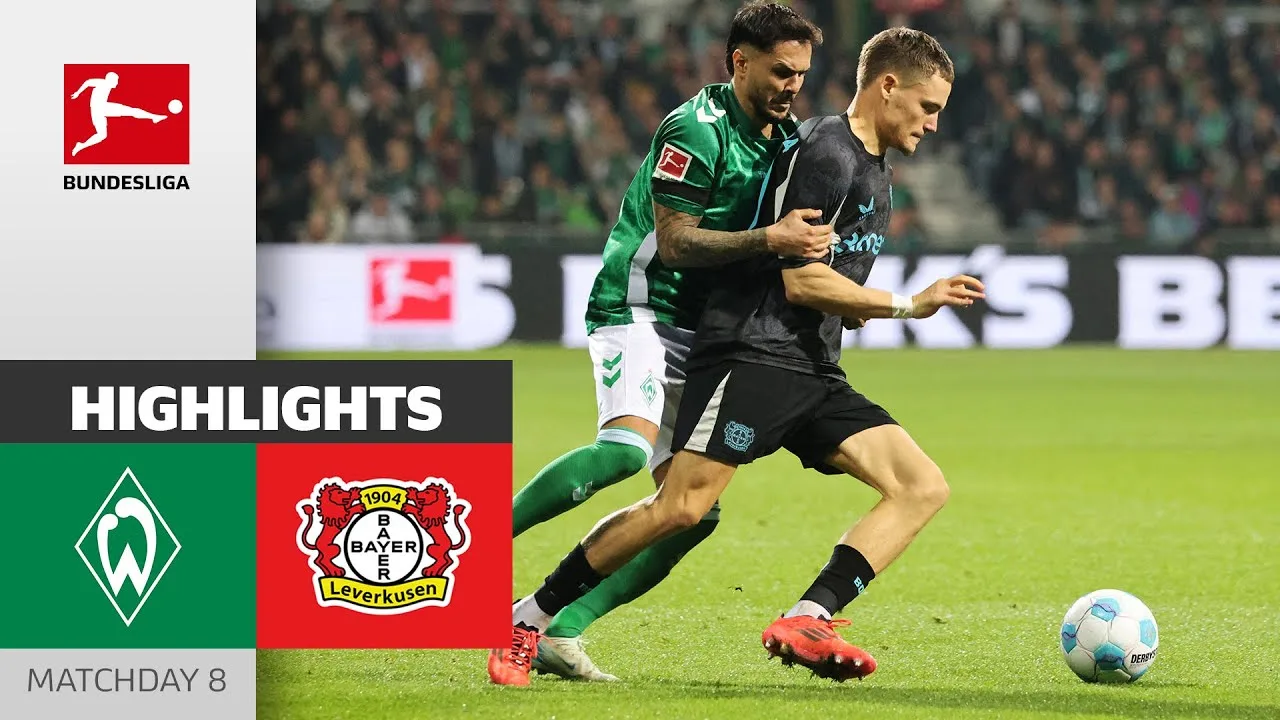 Brême Secure Point en dernière minute ! | SV Werder Brême – Bayer 04 Leverkusen 2-2 | Faits saillants | MD8