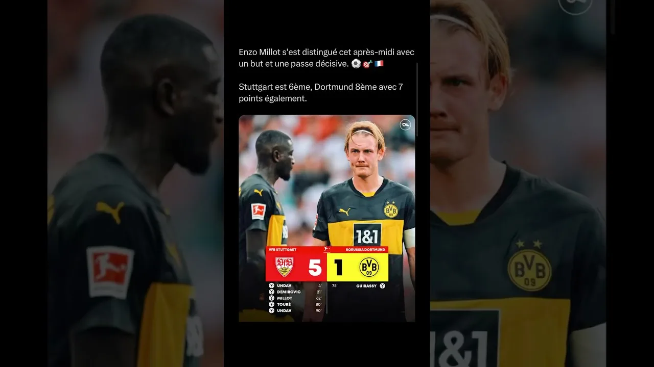React a la défaites 5-1 de Dortmund #dortmund #stuttgart #bundesliga #football #react #reaction
