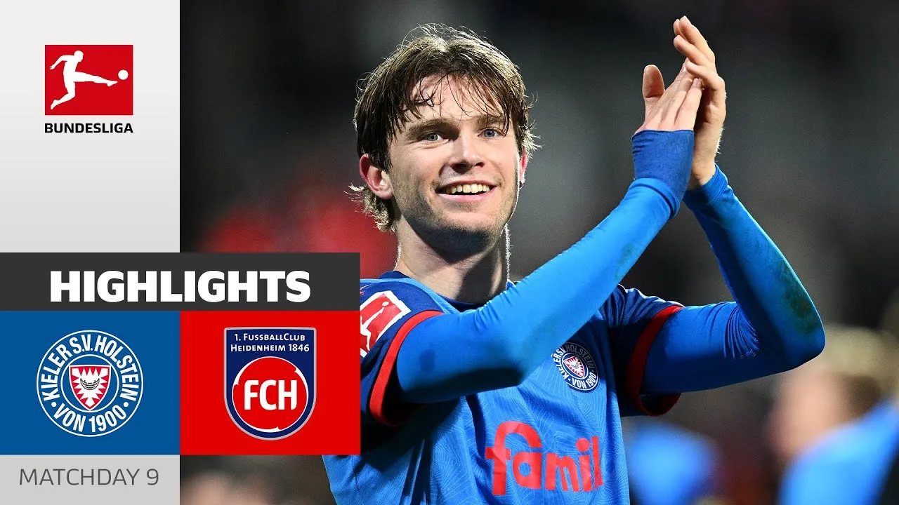 ÉNORME victoire pour Kiel ! | Holstein Kiel – 1. FC Heidenheim 1846 | Faits saillants | 9ème journée – Bundesliga