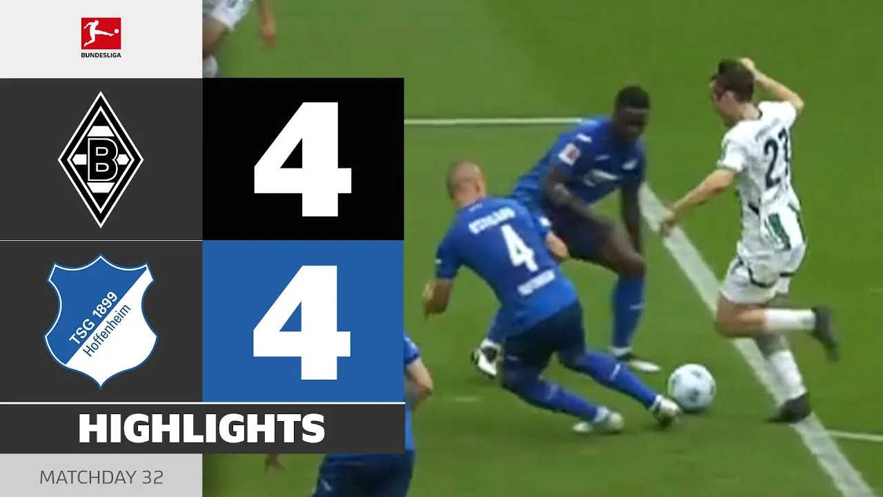 8 (!) Objectifs en affrontement épique! | Borussia M’gladbach – Hoffenheim | Faits saillants | Matchday 32 – Bundesliga