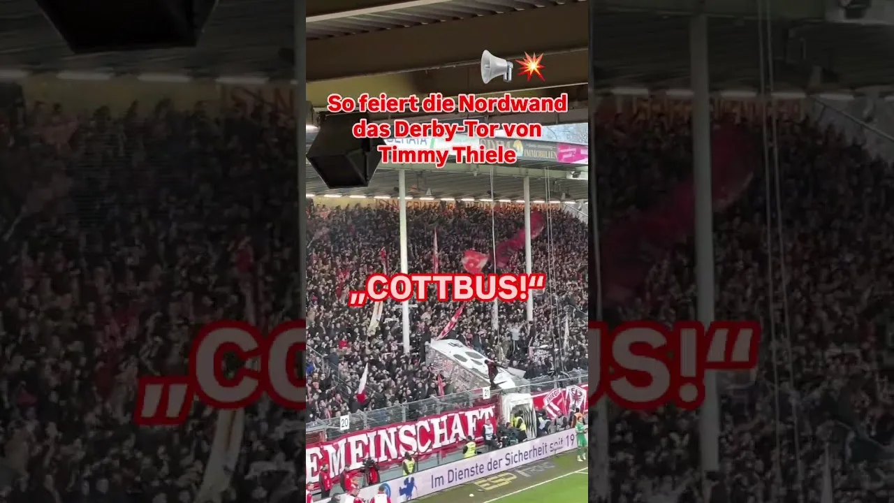 Le Mur nord célèbre le but du derby de Timmy Thiele💥👏