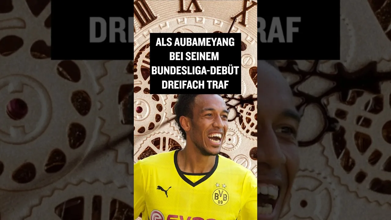 Vous souvenez-vous du moment où Aubameyang a marqué trois fois lors de ses débuts avec le BVB en Bundesliga ? #shorts