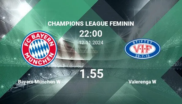 Bayern Munich W vs Valerenga W, champion des pronostics…