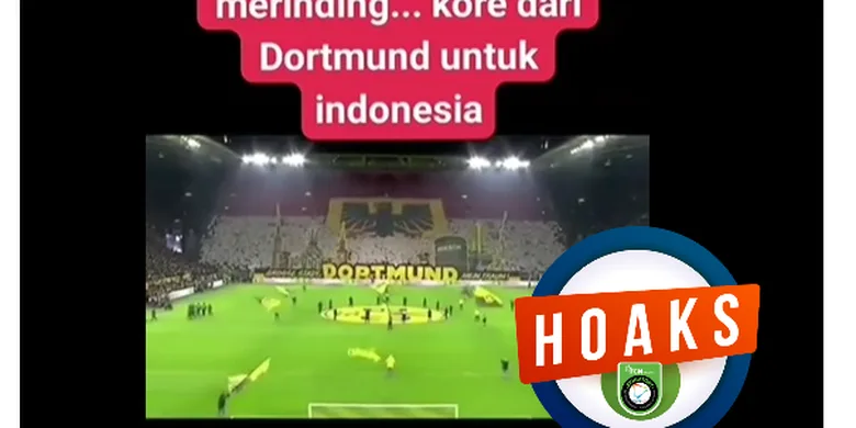 Canular Les supporters du Borussia Dortmund donnent une chorégraphie pour soutenir l’équipe nationale indonésienne