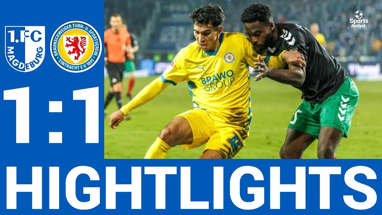 1. FC Magdeburg – Eintracht Braunschweig 1: 1 Hightlights, 2nd Bundesliga 2024-25 | FCM Braunschweig