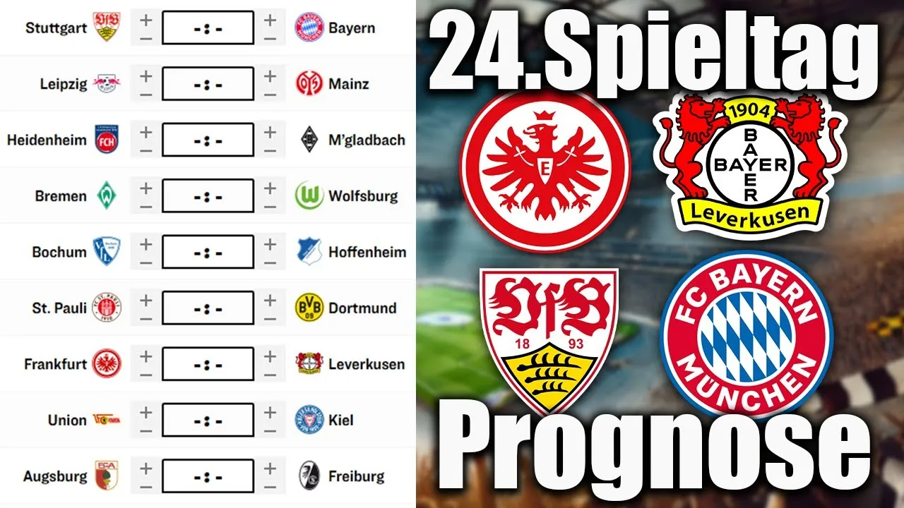 24th Match Day Bundesliga 24/25 Prévisions | Tous les jeux et conseils!