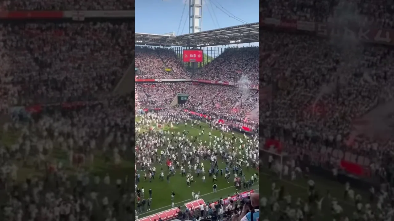 PLATZSTURM IN KÖLN😍 #fussball #stadium #fcköln #effzeh #köln #fans #bundesliga #2bundesliga #shorts