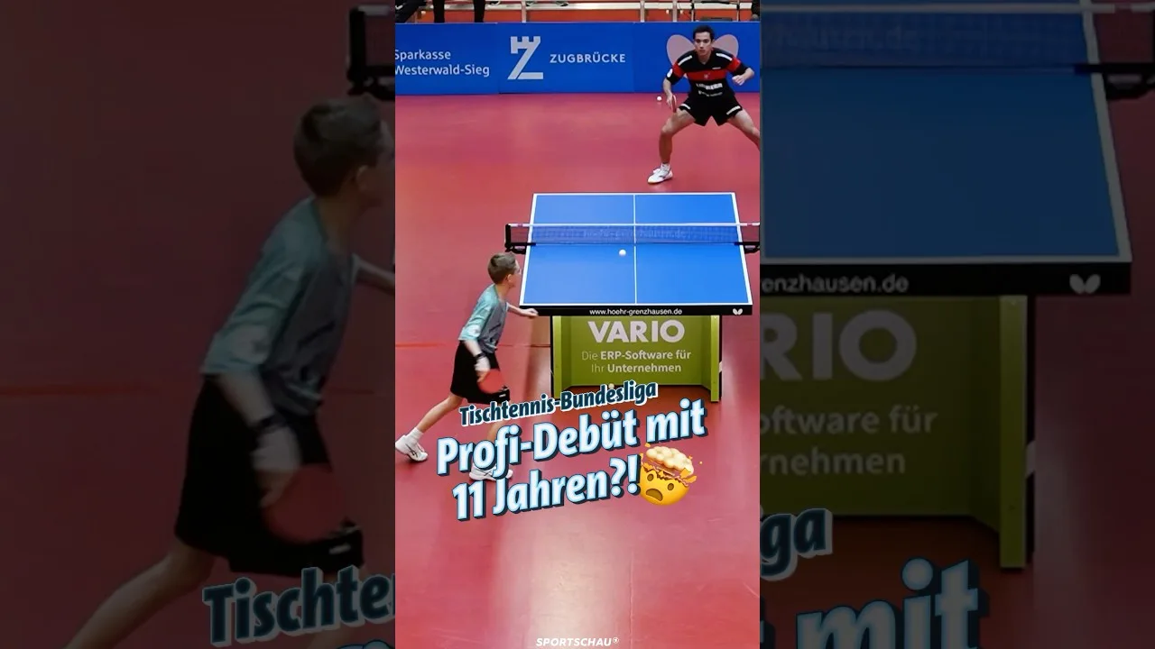 Bundesliga débuts pour le joueur de tennis de table de 11 ans | Spectacle sportif