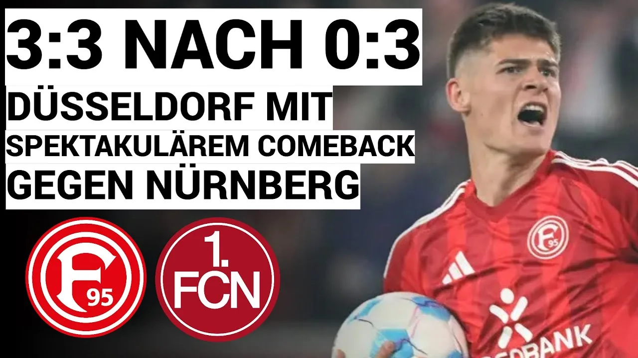 Fortuna Düsseldorf – 1. FC Nürnberg | 3: 3 | Hightlights | 2. Bundesliga, matchdi 31 2024/25
