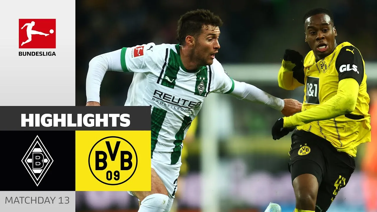 Dessinez dans un combat passionnant ! | Borussia M’gladbach – Borussia Dortmund 1-1 | Faits saillants | Bundesliga