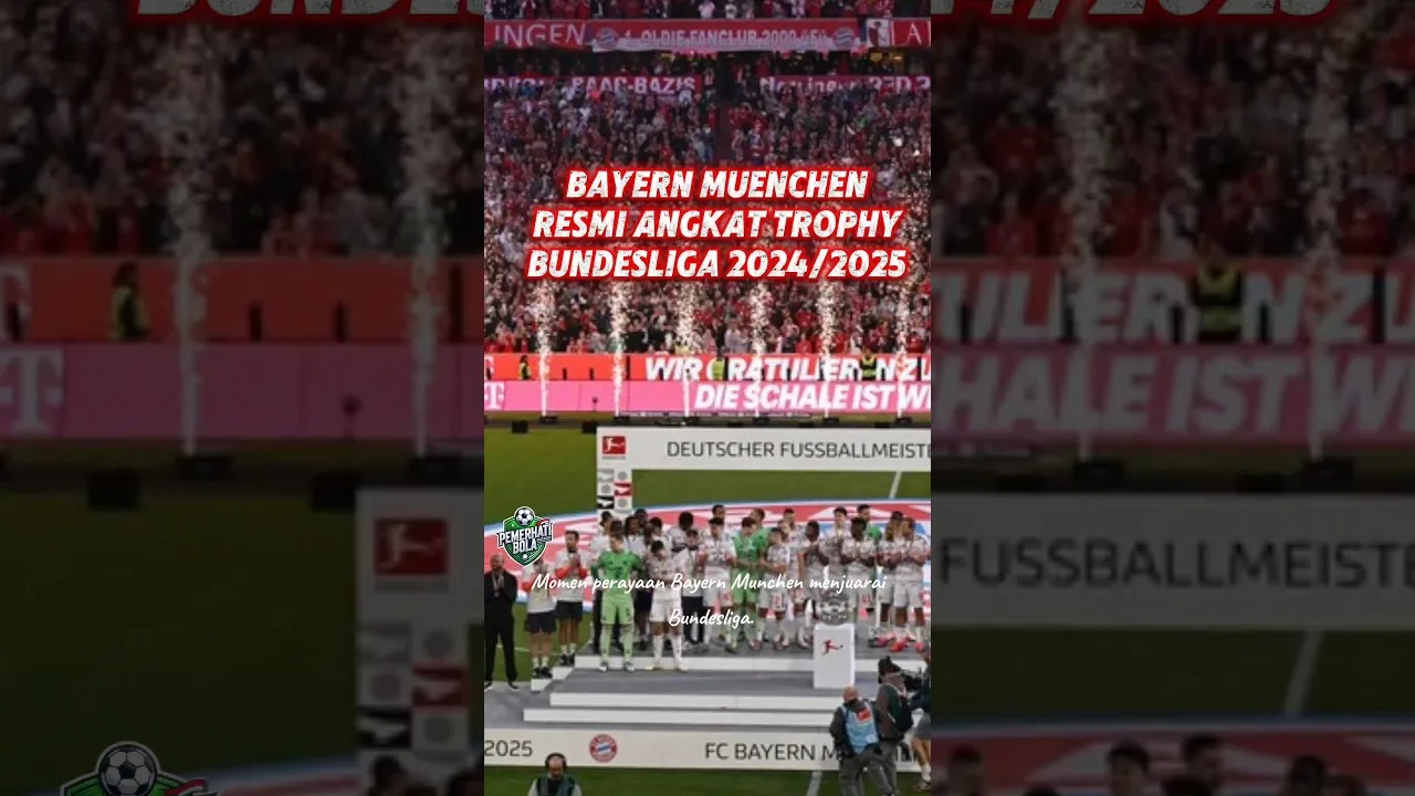 Lorsque le Bayern Munich a soulevé le trophée Bundesliga 2024/2025 #Bundesliga #BayernMUenchen #Harrykane