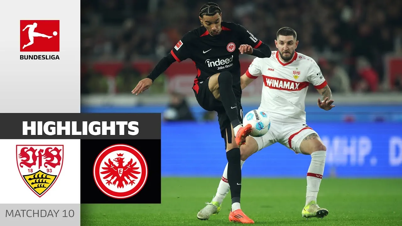 Marmoush frappe un autre coup franc ! | Stuttgart – Eintracht Francfort 2-3 | Faits saillants | MD10