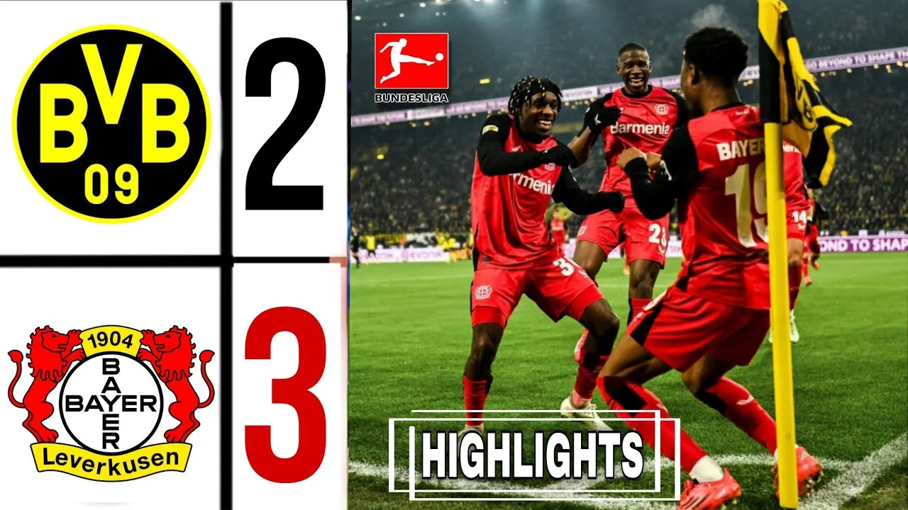 Bayer Leverkusen contre Borussia Dortmund 3-2 | Faits saillants et objectifs de la Bundesliga