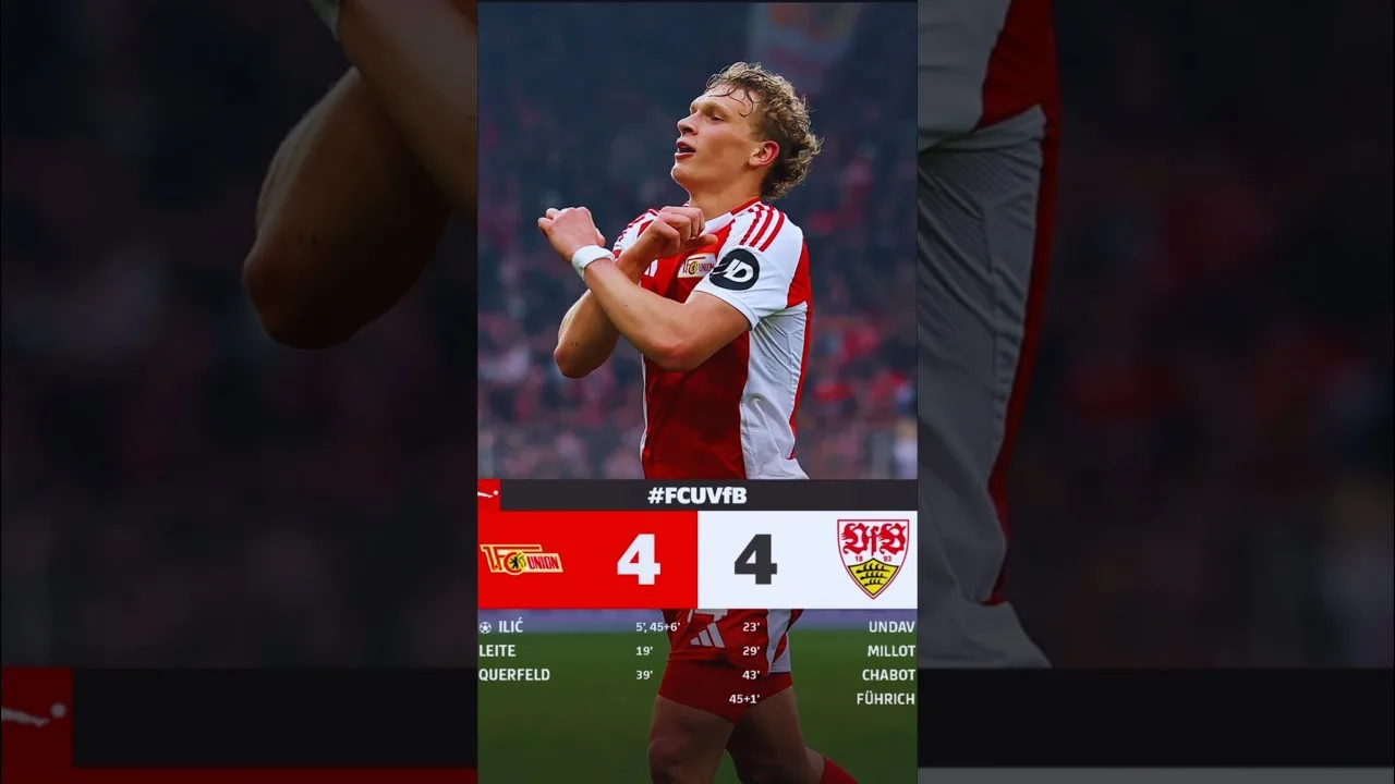 New Bundesliga Record🔥union et VFB séparent avec 4-4😱⚽️