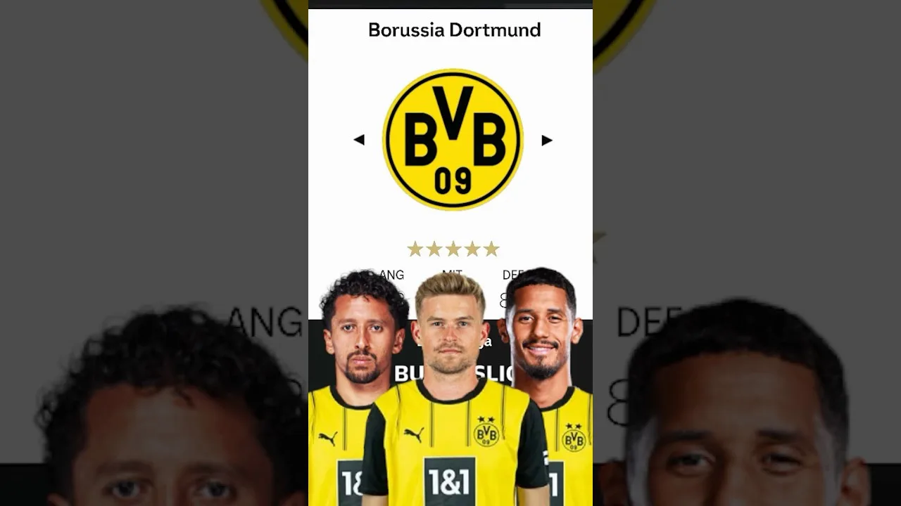 Équipe du Borussia Dortmund en 5 ans selon l’EAFC 25! 🔮⚽