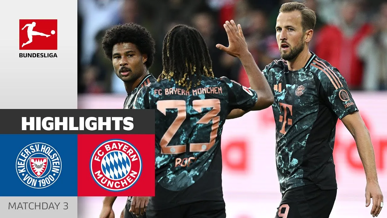 Kane & Co. Roulez sur Kiel | Holstein Kiel – FC Bayern Munich 1-6 | Faits saillants | 3ème journée – BL