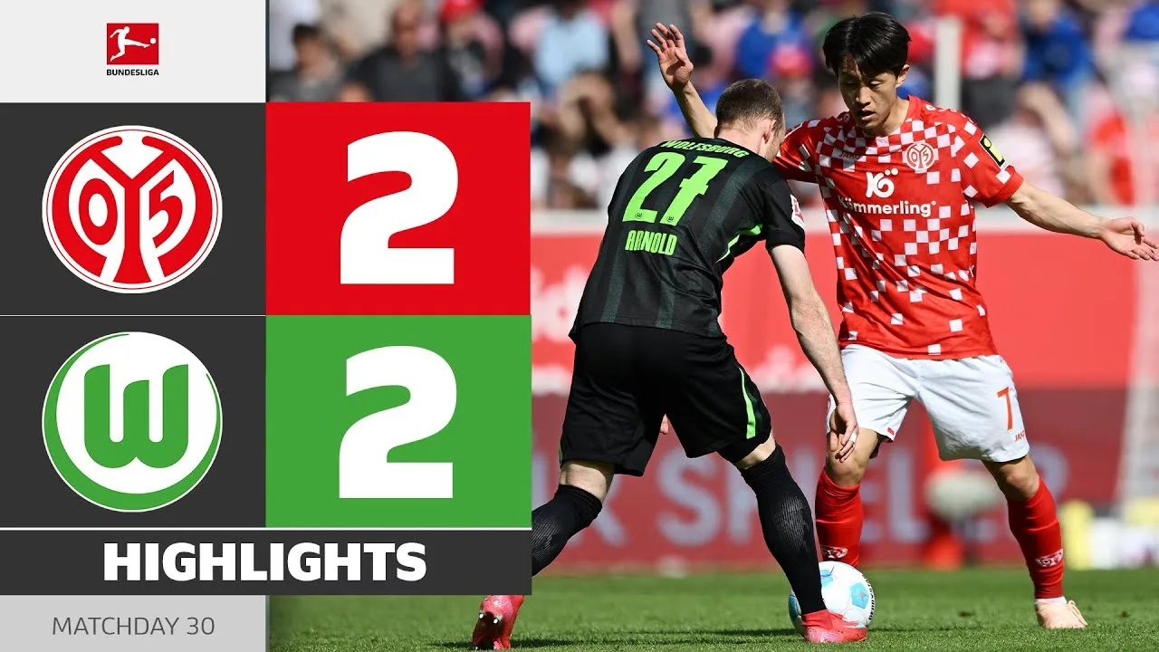 Wolfsburg vole un point! | Mainz 05 – VFL Wolfsburg | Faits saillants | Matchday 30 – Bundesliga 2024/25