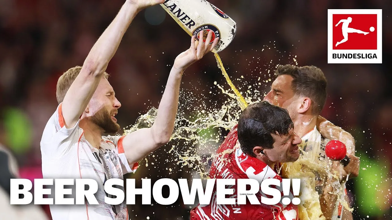 Ces douches de bière FC Bayern sont trop bonnes! 🍺 🚿
