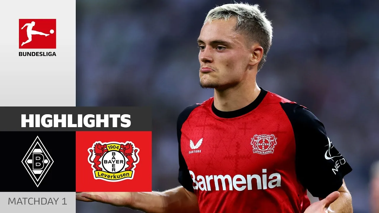 Wirtz, gagnant de dernière minute ! | Borussia M’gladbach – Bayer 04 Leverkusen 2-3 | Faits saillants | MD 1 – BULI