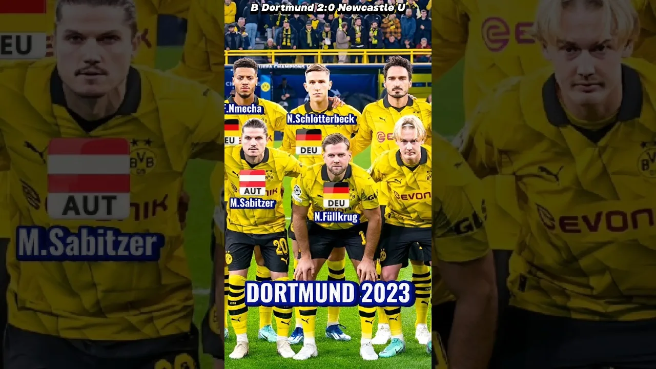 Dortmund vs Newcastle U UEFA Champions League 2023-24 #dortmund #clubworldcup #bundesliga