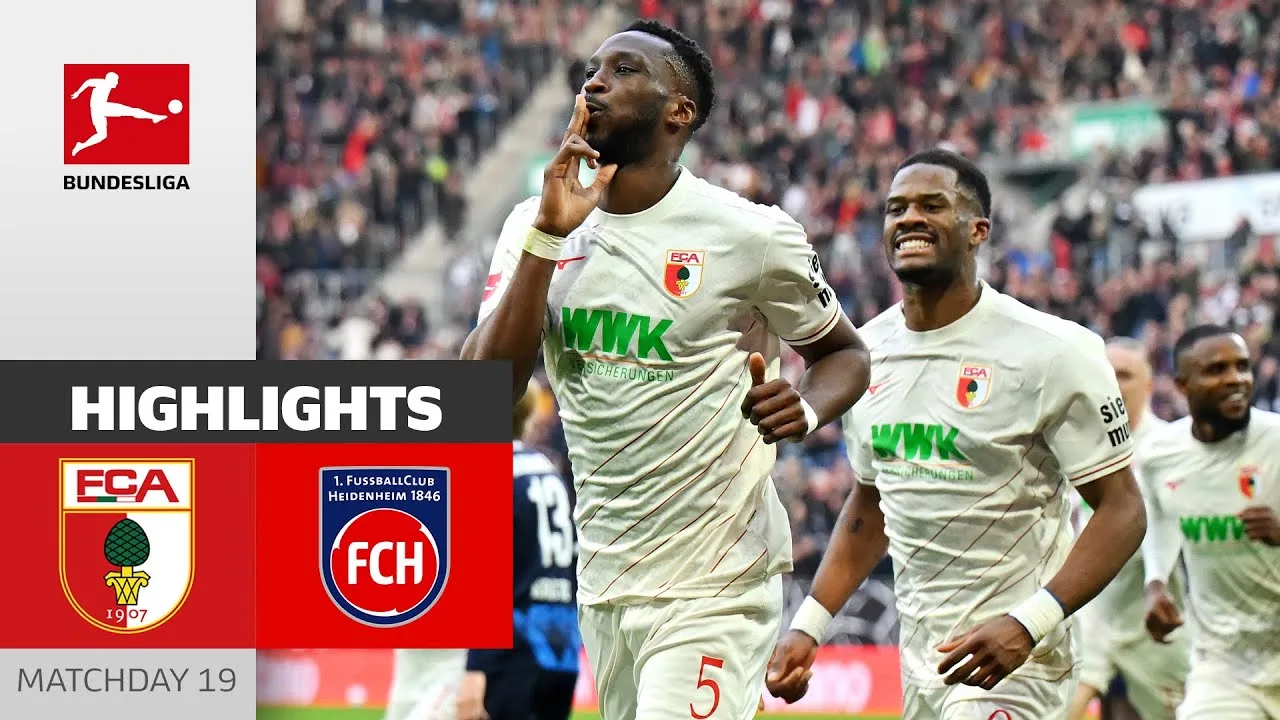 Gagnant de dernière minute! | FC Augsburg – Heidenheim 1846 2-1 | Faits saillants | Matchday 19 – Bundesliga