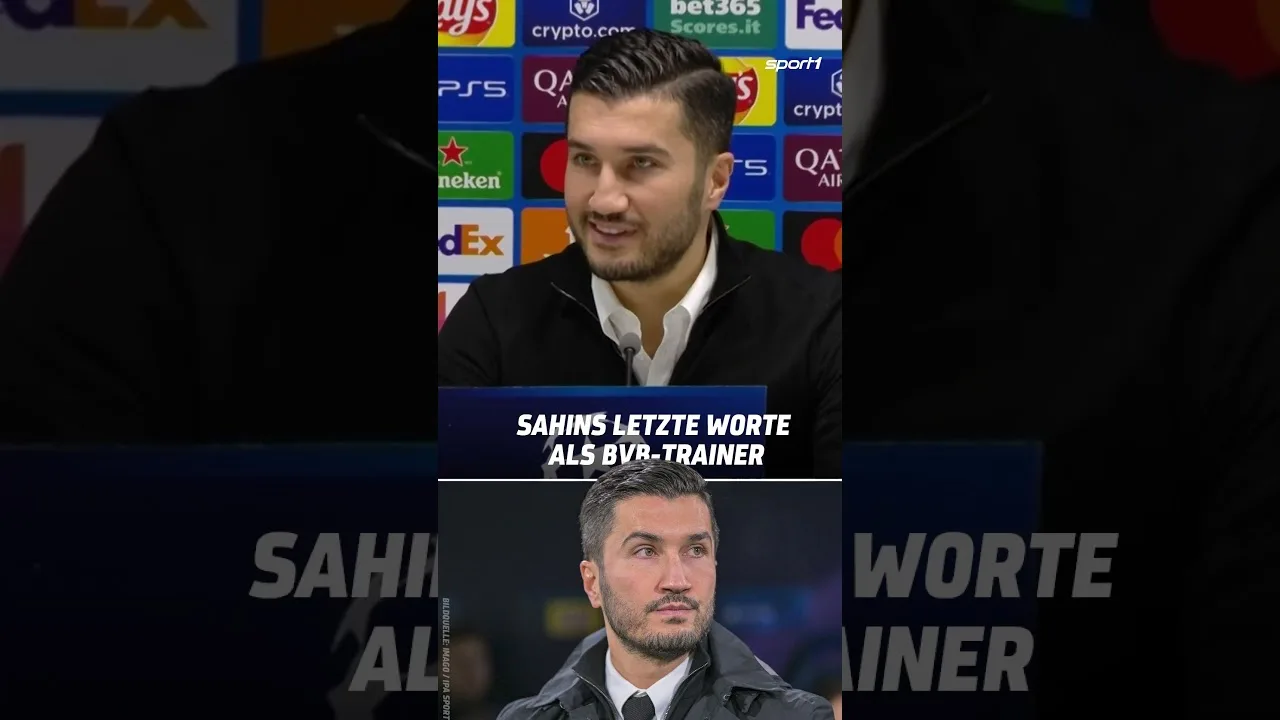 Les derniers mots de Sahin en tant qu’entraîneur BVB | Sport1