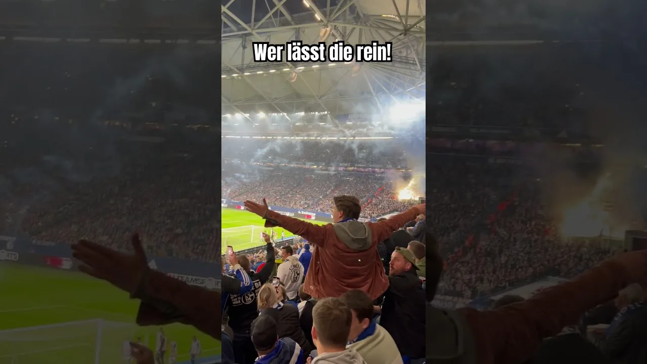 Schalke vs HSV 19.04.2024 wer lässt die rein! #schalke #hsv #reels #fußball #pyro #bundesliga #vlog