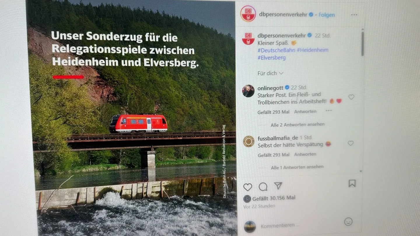 Bundesliga Relégation: Deutsche Bahn se moque de celle-ci