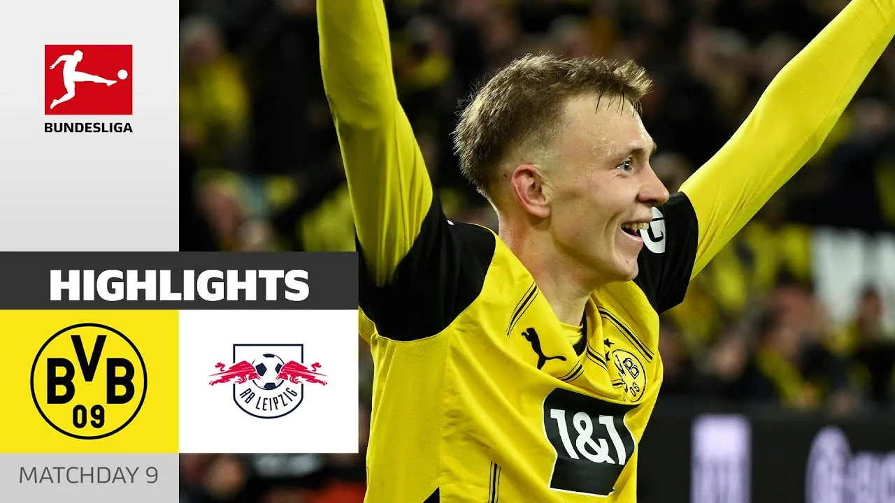 Dortmund renverse la situation ! | Borussia Dortmund – RB Leipzig 2-1 | Faits saillants | 9ème journée