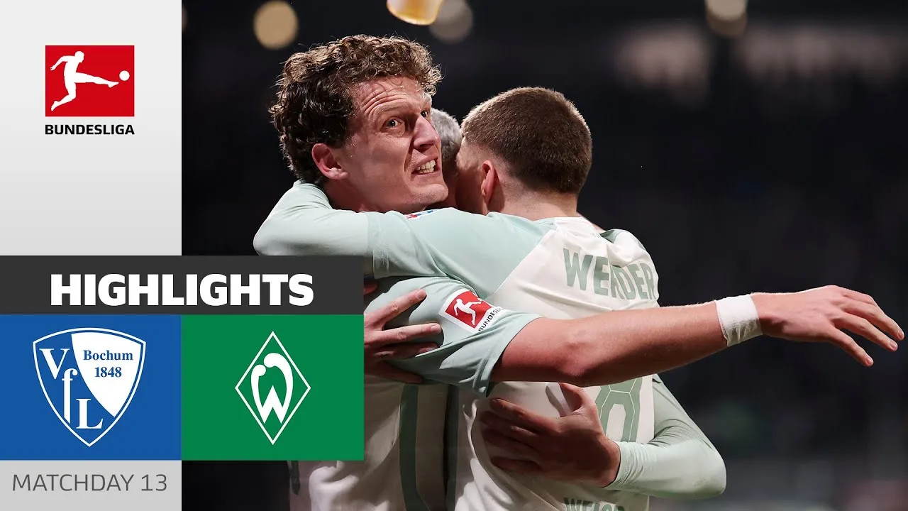 Important Victoire à l’extérieur ! | VfL Bochum 1848 – SV Werder Brême 0-1 | Faits saillants | 13e journée – Bundesliga