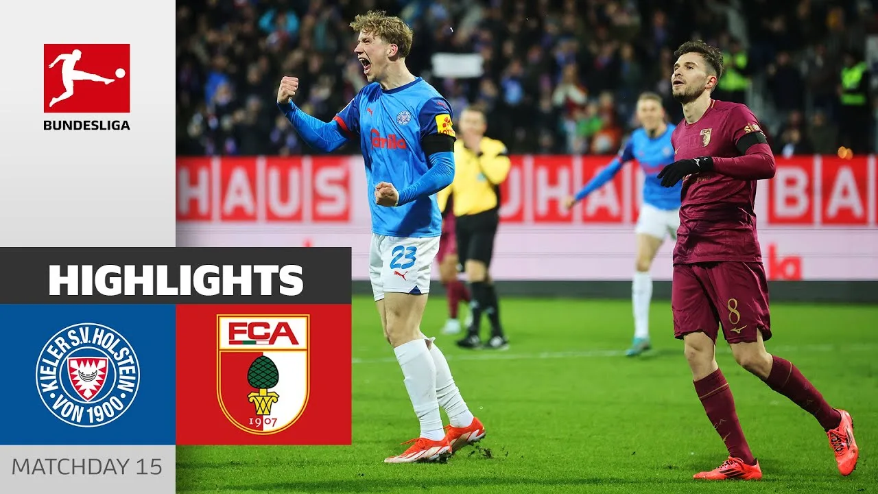 Kiel remporte une victoire massive ! | Holstein Kiel – FC Augsbourg 5-1 | Faits saillants | 15e journée – Bundesliga
