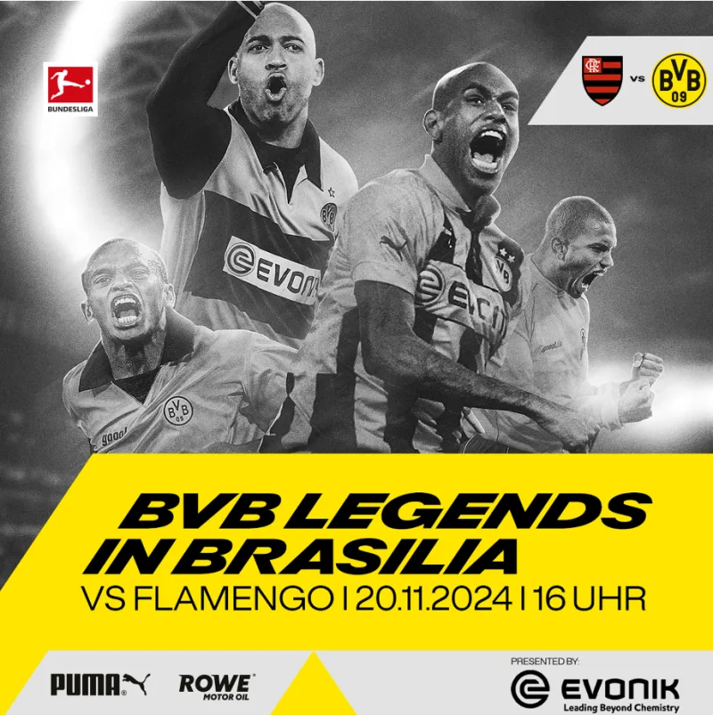 Les légendes du Borussia Dortmund et de Flamengo jouent un match amical à Brasilia pour honorer Pelé