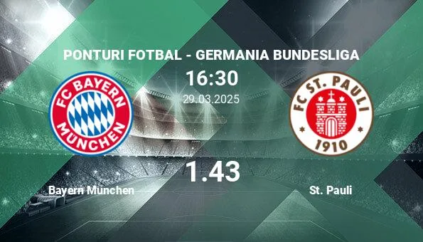 Bayern Munich vs St. Pauli, paris football Ponturi …