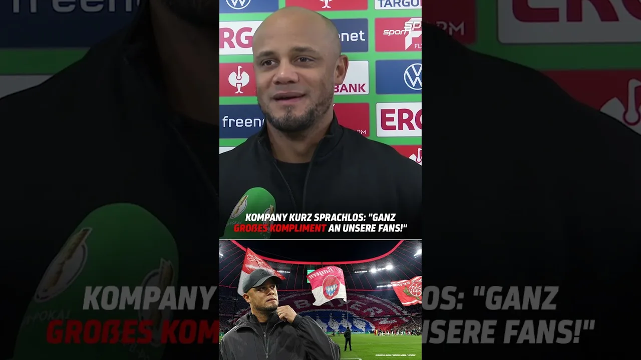Trotz Niederlage lobt Bayern-Coach Vincent Kompany die eigenen Fans 🤝 #shorts
