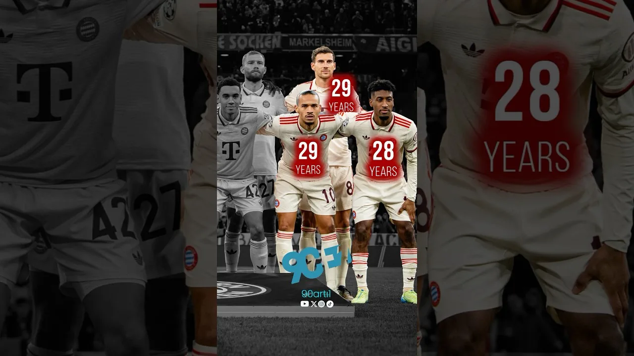 2024-2025 Bayern Munich 🔴⚪️ Quel âge a le personnel? ## Bayernmunich #football #bundesliga #futbol