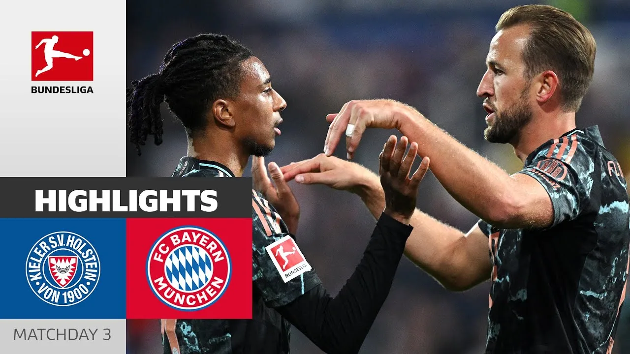 Le prochain gala du Bayern | Holstein Kiel – FC Bayern Munich 1-6 | Faits saillants | 3ème journée – Bundesliga