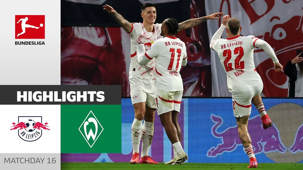 L’objectif de rêve remporte la victoire ! | RB Leipzig – SV Werder Brême 4-2 | Faits saillants | MD16 – Bundesliga