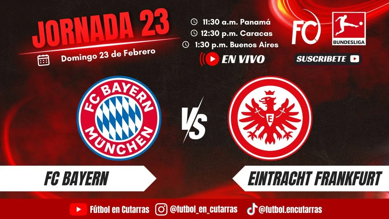 FC Bayern vs Eintracht Frankfurt | Bundesliga |