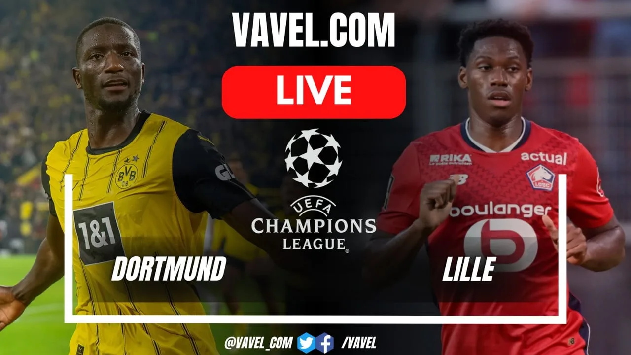 Résumé: Borussia Dortmund 1-1 Lille en UEFA Champions League 2024-25 | 03/04/2025